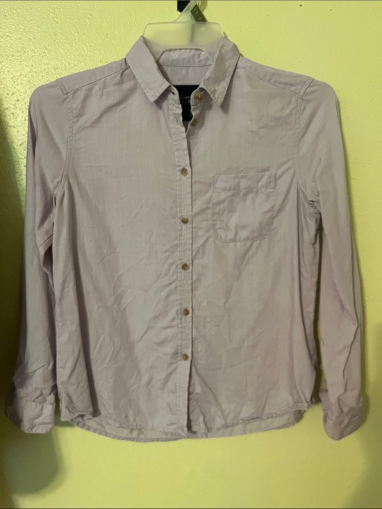 American Eagle Outfitters Tops - American Eagle Lavender Lyocell Button Down Shirt Top EUC Long Sleeve 19” p2p
